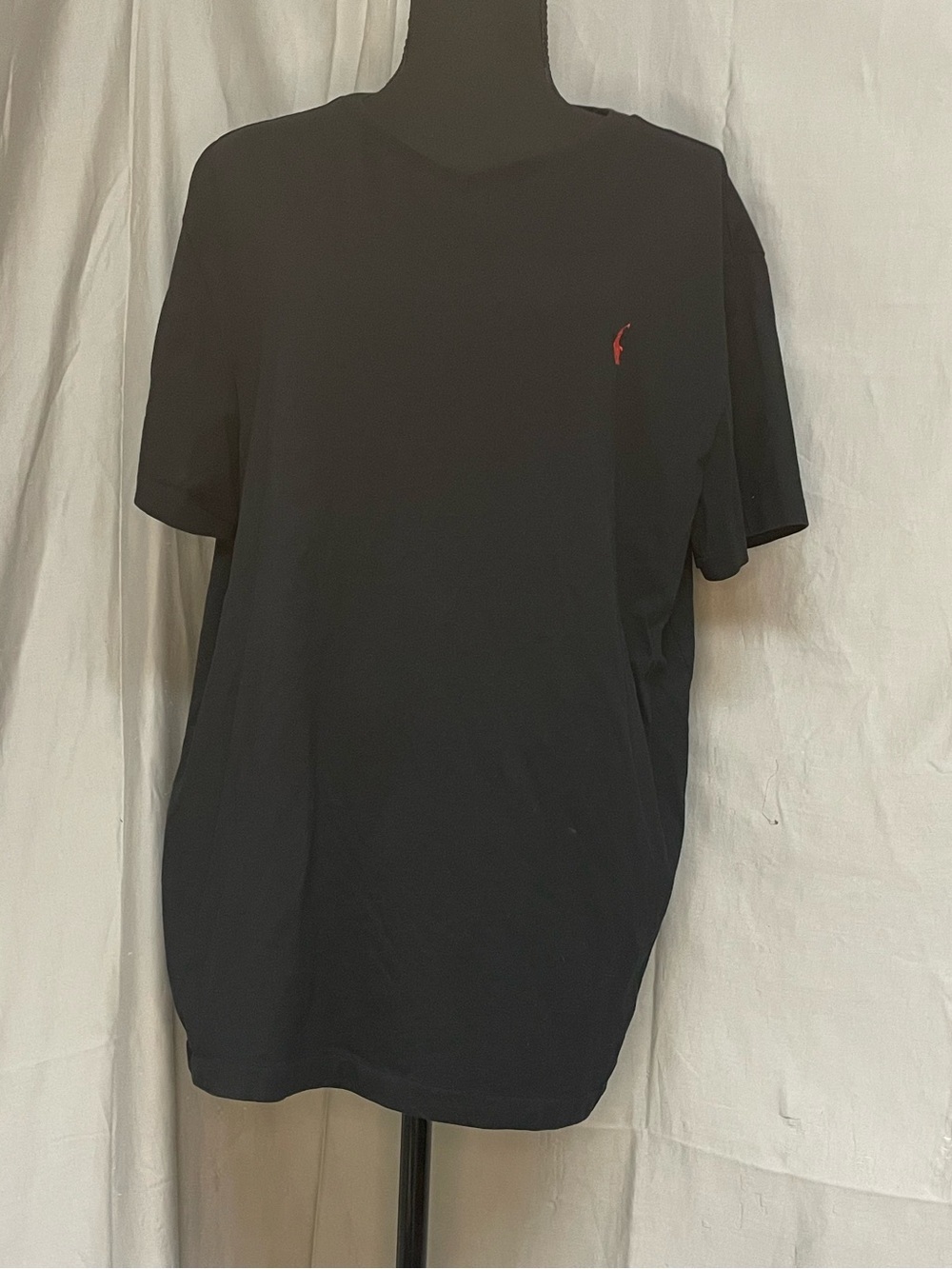 Polo by Ralph Lauren Black V-Neck Tee with Small Red Pony Logo